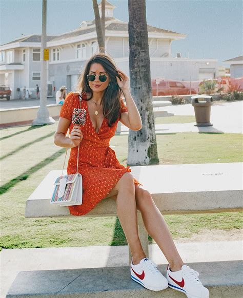 white sneakers for summer dresses.